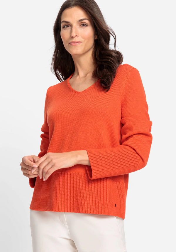 French Flair Ribbed Cuff & Hem Jumper