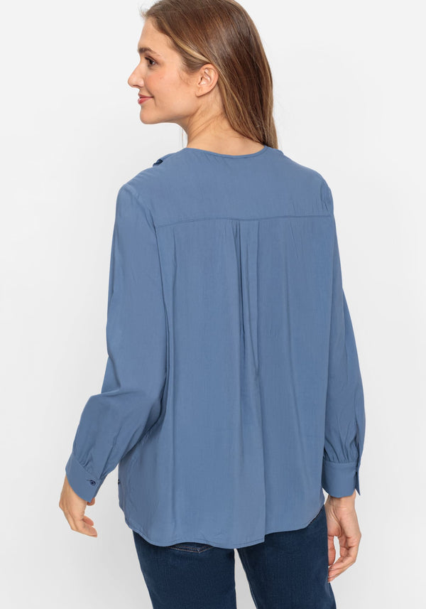 French Flair Ruffled Blouse