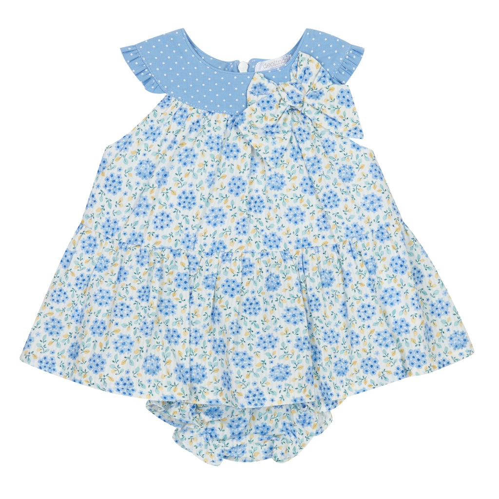 Blue Floral Dress & Bloomers