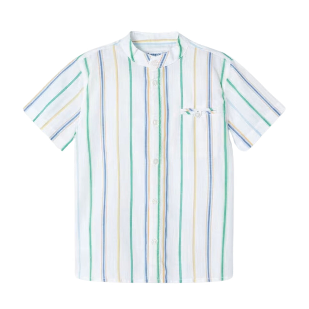 Grandad Collar Short Sleeve Shirt Boys 3115