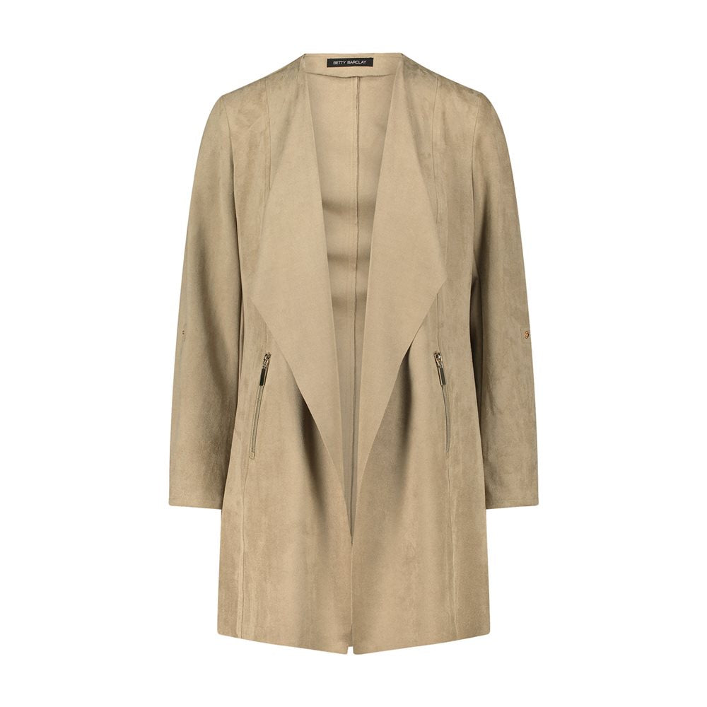 Suedette Zipped Jacket 4520 Khaki