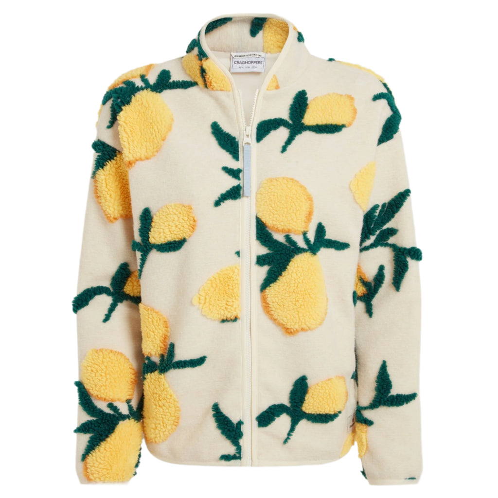 Catalina Full Zip Fleece Ecru Print