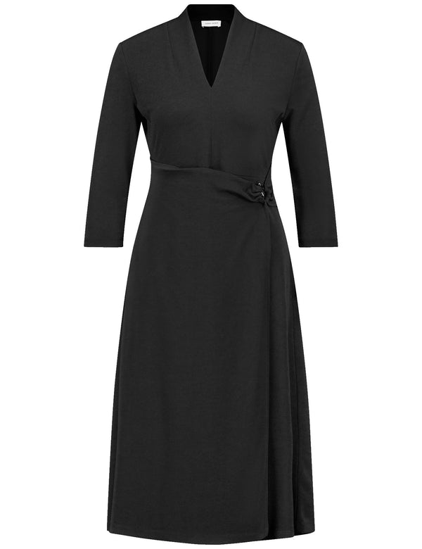 Gerry Weber Elegant Wrap-Over Dress-black