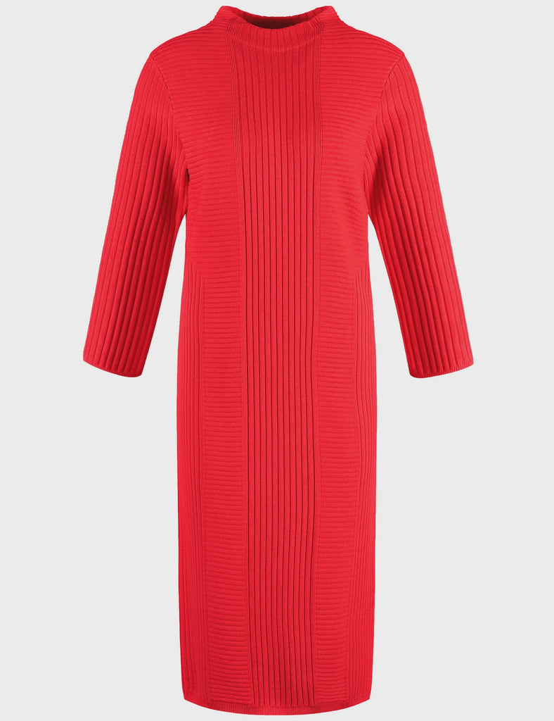 Gerry Weber Knitted Turtleneck Dress-lipstick red