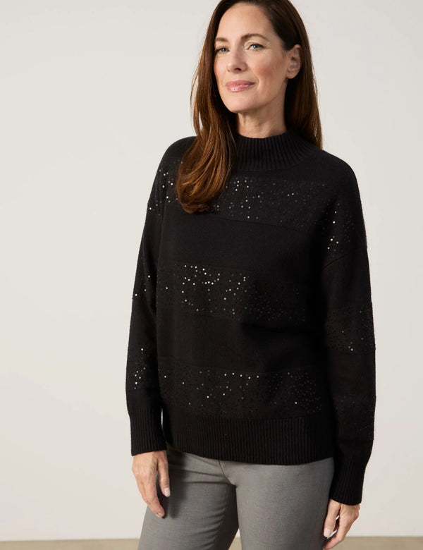 Gerry Weber Sequin Embellished Knitted Jumper-model