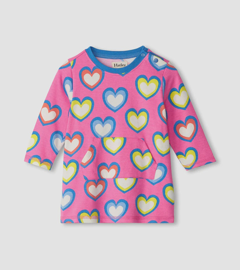 HATLEY Big Groovy Heart Terry Dress