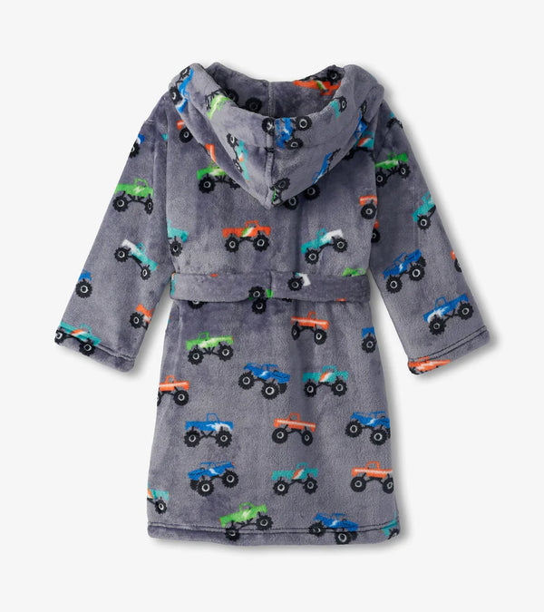 Hatley Baby Boys Monster Trucks Fleece Robe-back