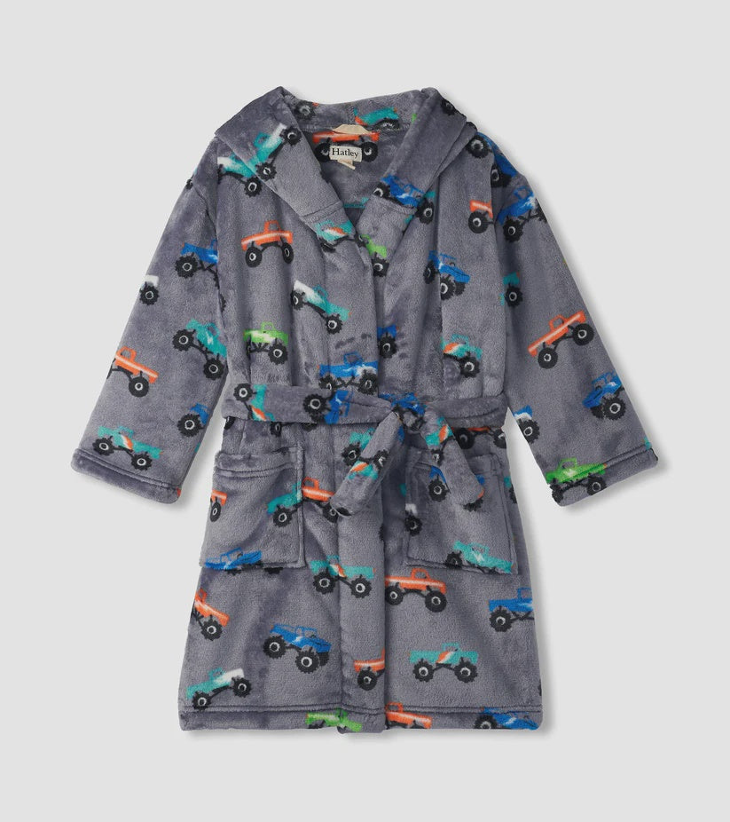 Hatley Baby Boys Monster Trucks Fleece Robe