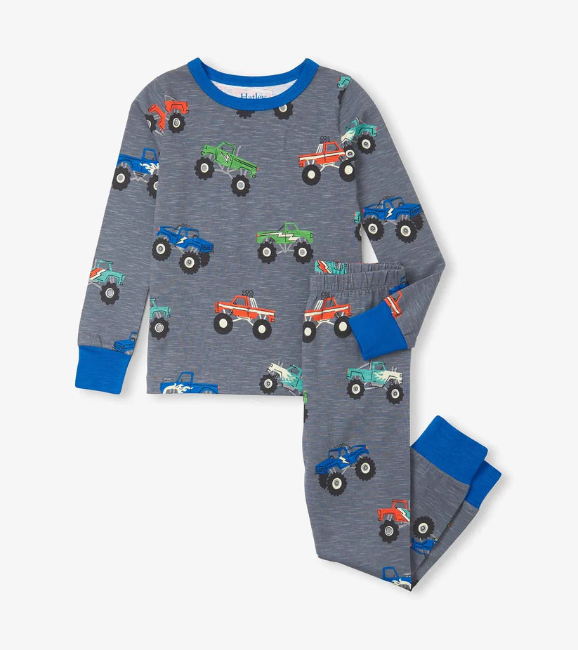 Hatley Boys Monster Trucks Pyjama Set-flat view