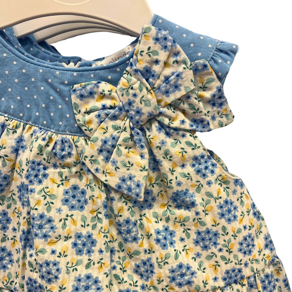 Blue Floral Dress & Bloomers