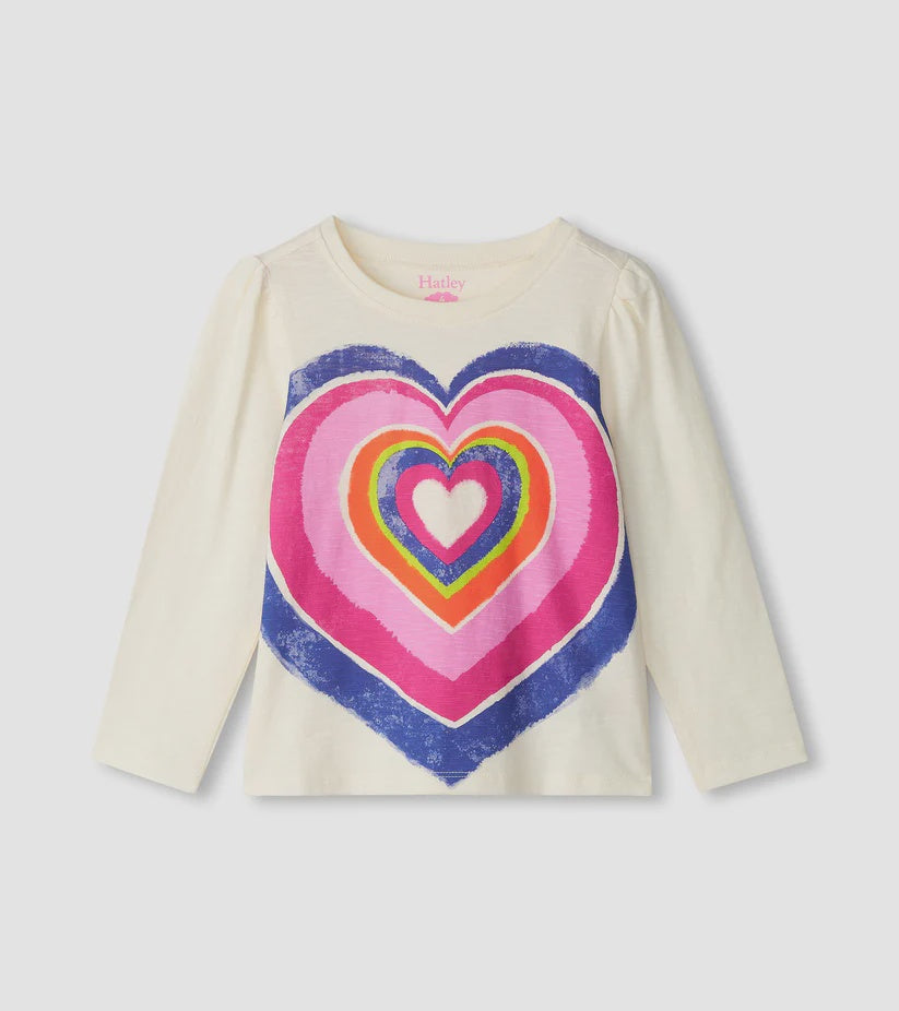 Layered Hearts Long Sleeve Graphic Top-hatley