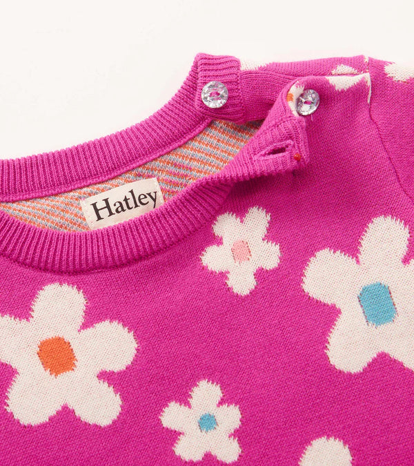 New_Flowers_Flounce_Hem_Sweater_Dress-close up