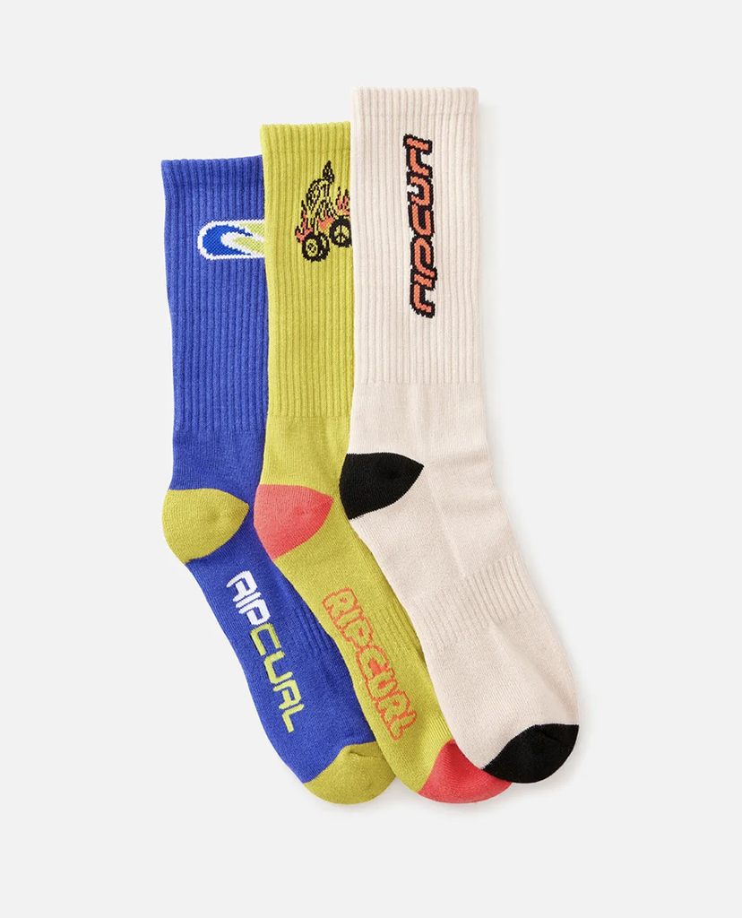 Retro Crew Fleece Sock 3 Pack