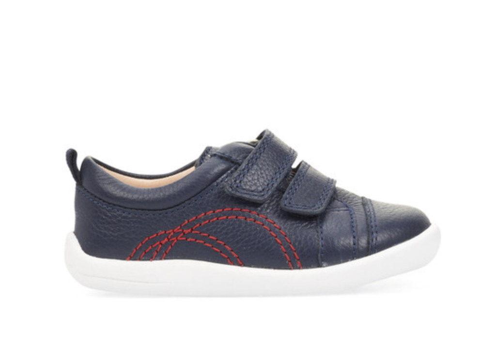 TREE HOUSE NAVY LEATHER FIRST WALKING SHOES