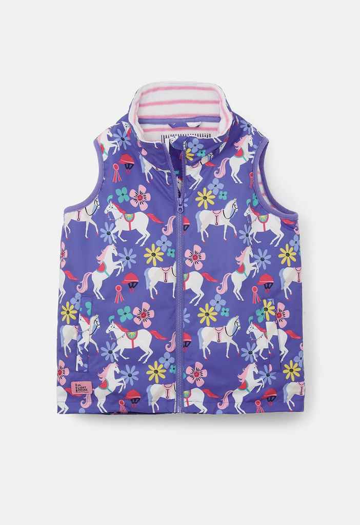 Alex Girls Gilet Horse Print