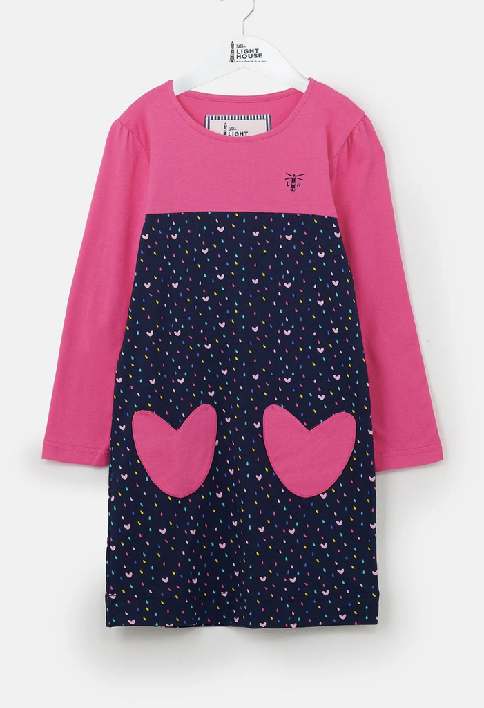 Esme Dress Pink Hearts