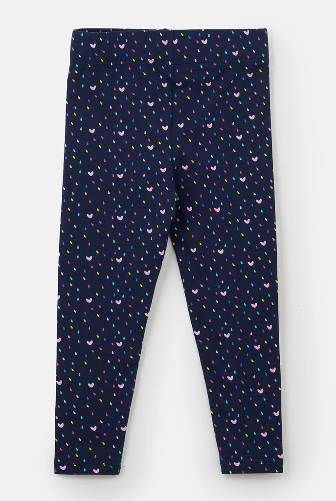 Mollie Leggings Navy Heart Print