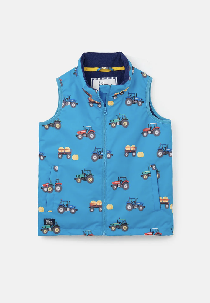 Alex Boys Gilet Tractor Print