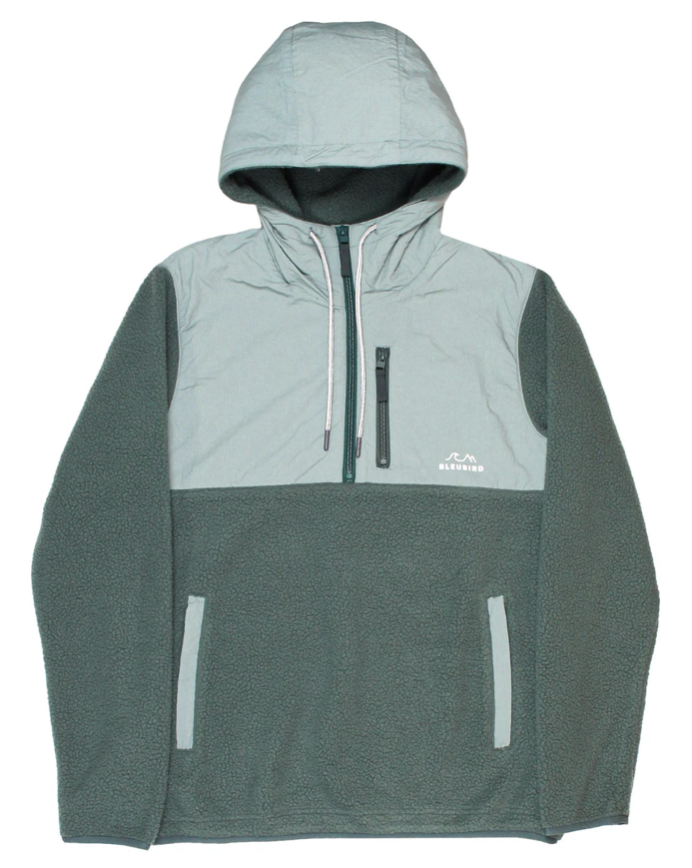 Polar Hybrid 1/4 Zip Hooded Fleece Willow