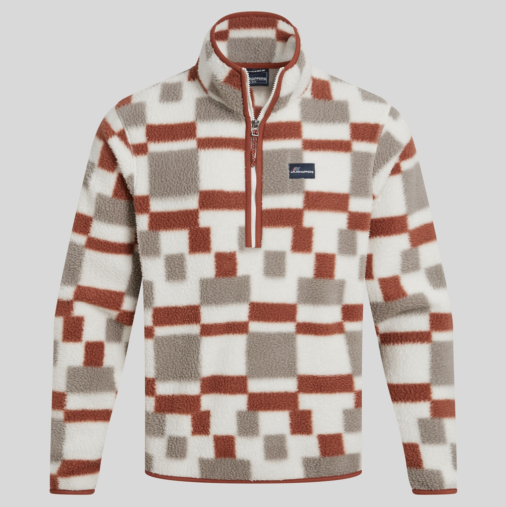 Men's Clifford Half Zip Fleece | Red Beach Print