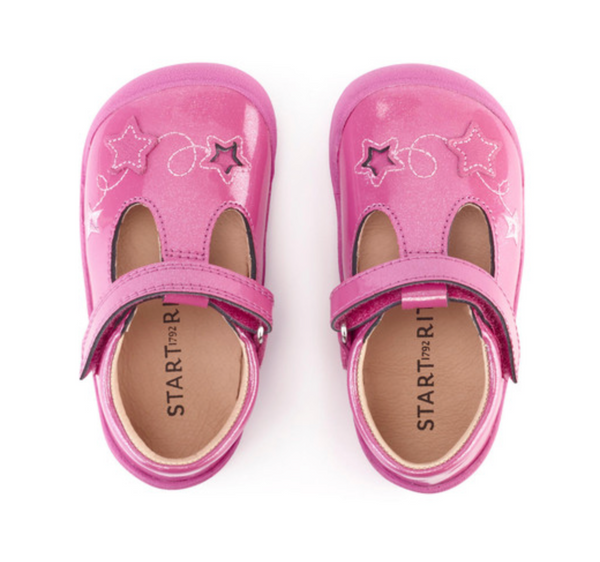 SPARKLE PALE PINK RIPTAPE FIRST SHOES