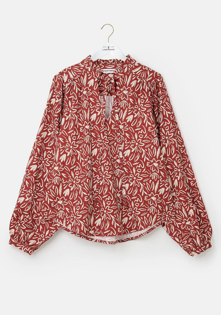 Grace Blouse Rust Floral