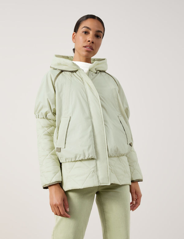 TAIFUN-Diamonds & Jade Hybrid Shell/Quilted Jacket-model