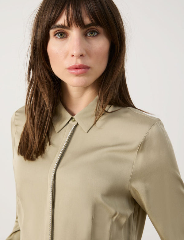 TAIFUN-shirt-blouse-with-a-rhinestone-placket-Close up