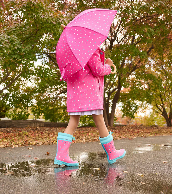 Tiny Drops Sherpa Lined Rain Boots-styled