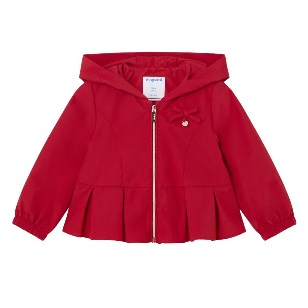 Baby Girl Windbreaker Jacket with Hood