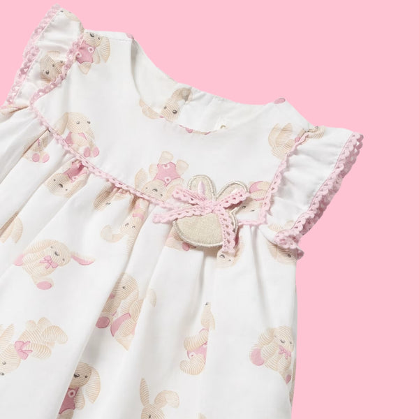 Newborn Printed Satin Dress 1807