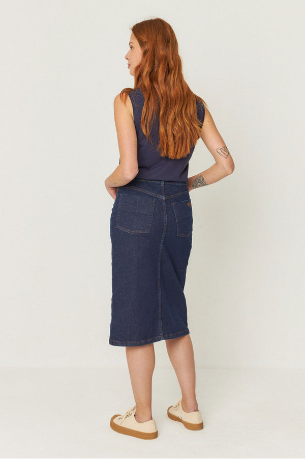 AINTZANE SKIRT / Dark Denim