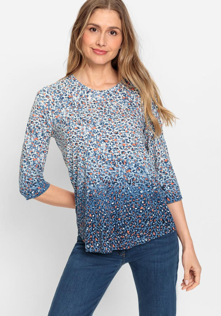 French Flair Leopard Print Amy Fit Top