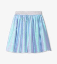 Silver Metallic Mid Length Skirt