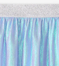 Silver Metallic Mid Length Skirt