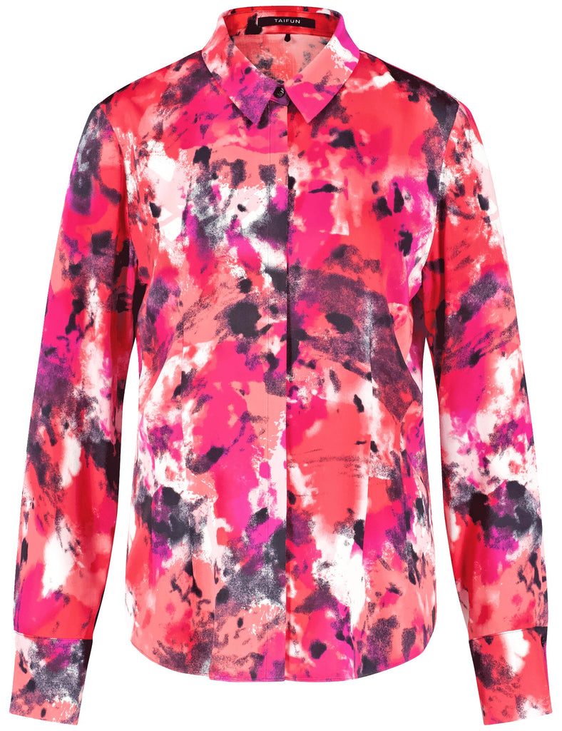 Sparkling Rubies Abstract Blouse