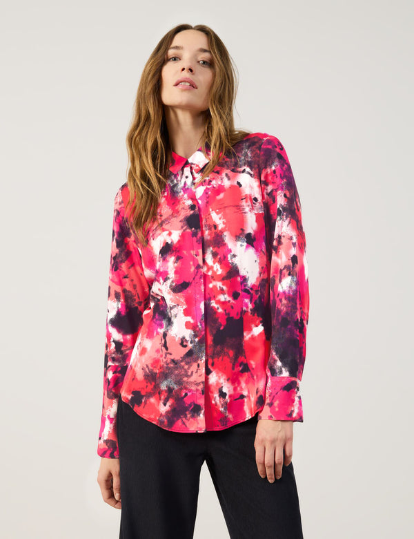 Sparkling Rubies Abstract Blouse