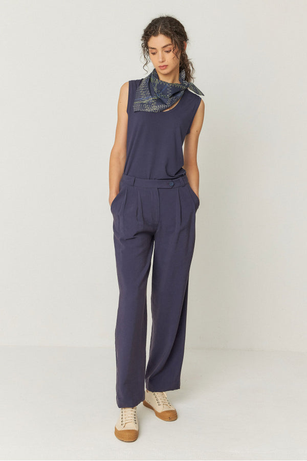 HAIDE TROUSER / Navy Violet