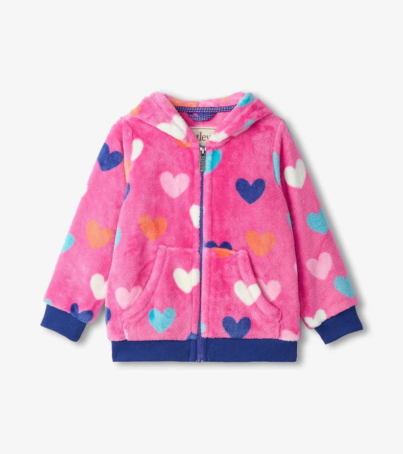 hatley-Hearts Fleece Zip-Up Hoodie