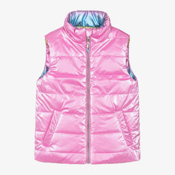 hatley-girls-pink-rainbow-reversible-gilet-front