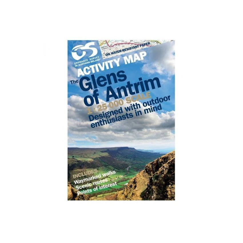 Activity Map Glens of Antrim Laminated  53936