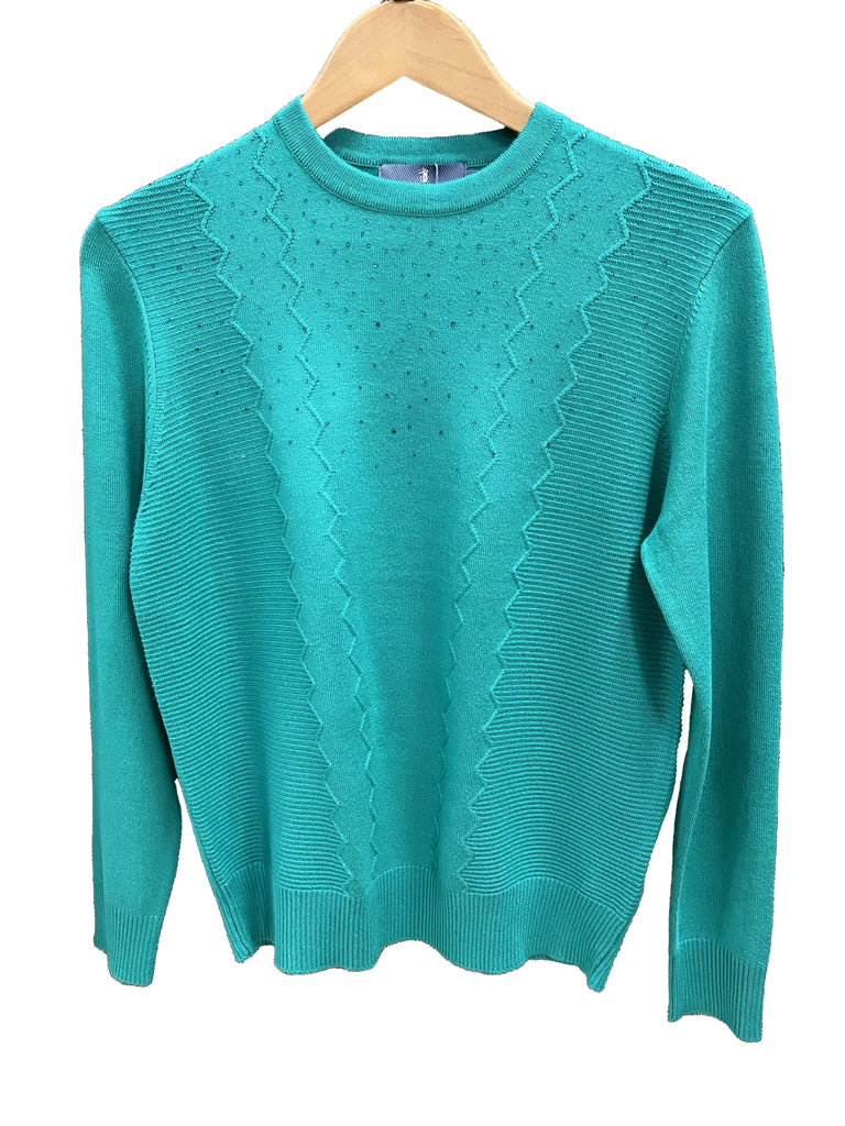 Rhinestone Ribbed Sweater SV337