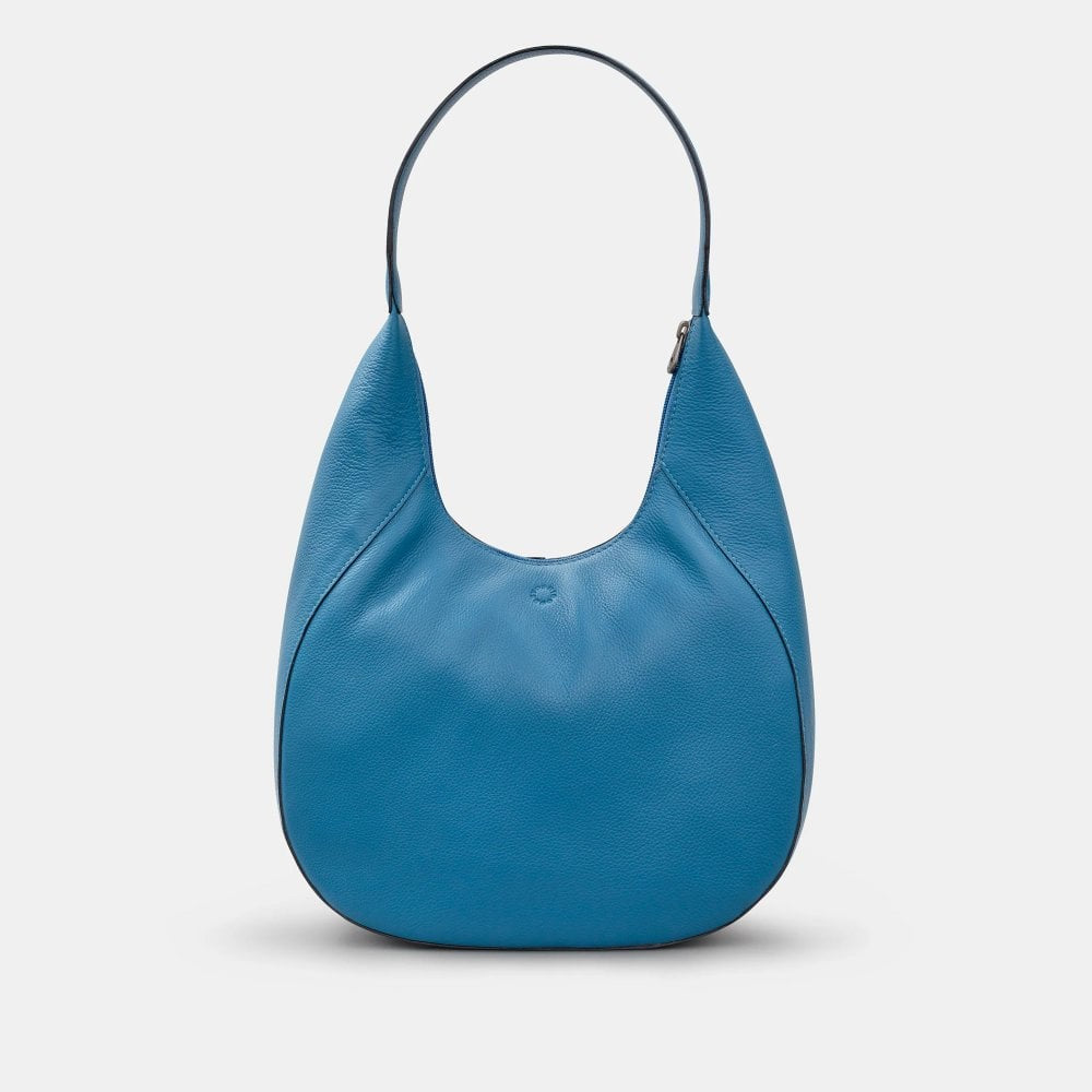 Bromley Petrol Blue Leather Shoulder Bag