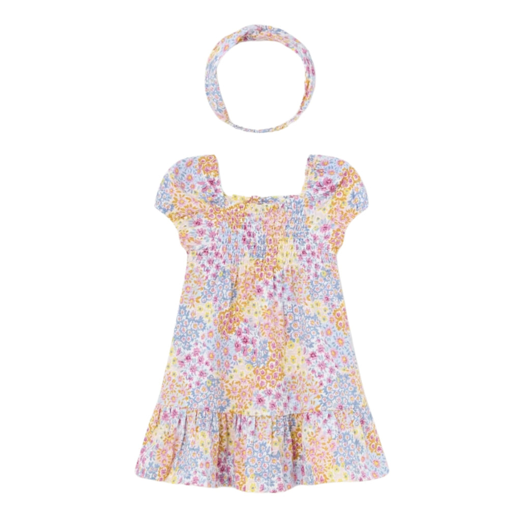 Printed Dress With Headband