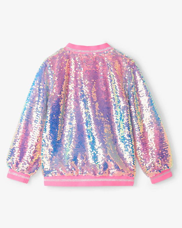 Pink glitter bomber outlet jacket